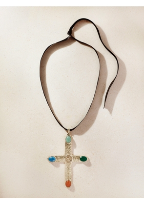 Juju Vera - Mila Cross Gold-plated And Multi-stone Necklace - One size