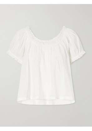 DÔEN - Frederica Organic Cotton-voile Blouse - White - xx small,x small,small,medium,large,x large