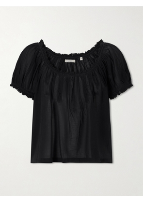 DÔEN - Frederica Organic Cotton-voile Blouse - Black - xx small,x small,small,medium,large,x large