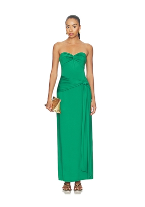 SEVEN WONDERS Toulouse Strapless Maxi Dress in Green. Size XS. Also in S, M, L, XL.