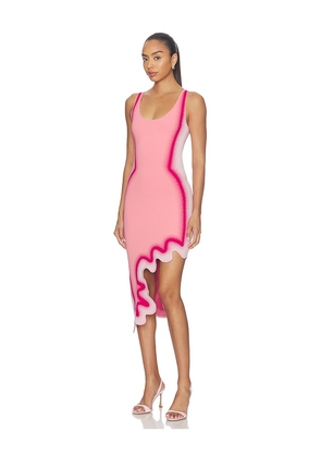 PH5 Aster Reversible Wavy Dress in Pink. Size XS. Also in S, M, L.