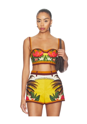 retrofete Cricket Bustier Top in Orange. Size XXS. Also in XS, S, M, L, XL.