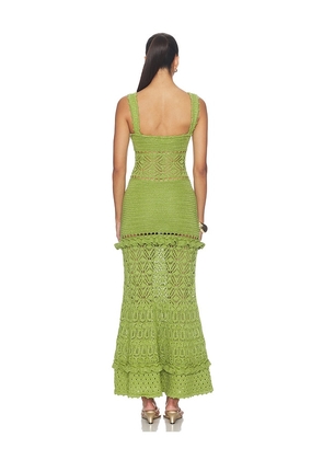 retrofete Winona Crochet Dress in Green. Size XXS. Also in L, M, S.