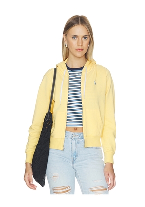 Polo Ralph Lauren Island Fleece Hooded Full Zip Sweatshirt in Yellow. Size XXS. Also in XS, S, M, L, XL.