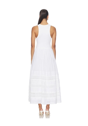 Polo Ralph Lauren Voile Crew Neck Fit & Flare Dress in White. Size XS. Also in S, M, L, XL.