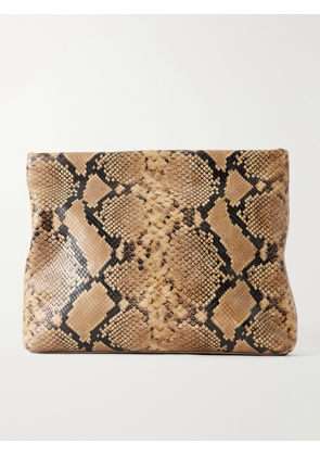 Nili Lotan - Jerry Snake-effect Leather Clutch - Animal Print - One size
