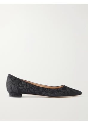Manolo Blahnik - + Emilia Wickstead Jacquard Point-toe Flats - Black - IT35,IT36,IT36.5,IT37,IT37.5,IT38,IT38.5,IT39,IT39.5,IT40,IT40.5,IT41,IT41.5,IT42,IT43