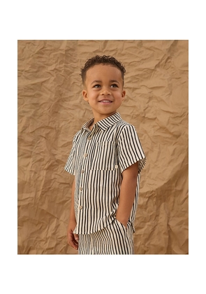Rylee + Cru Collared Short Sleeve Shirt in Black. Size 12-18M. Also in 18-24M, 2-3yr, 4-5yr.