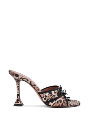 Amina Muaddi Eleonora leopard-print sandals - Neutrals