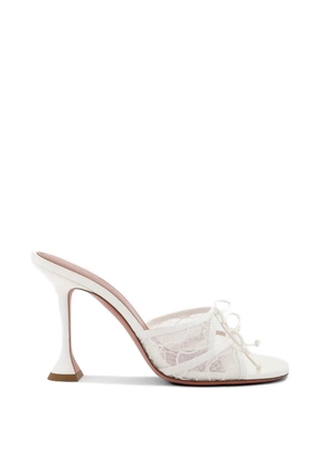 Amina Muaddi Eleonora lace sandals - White