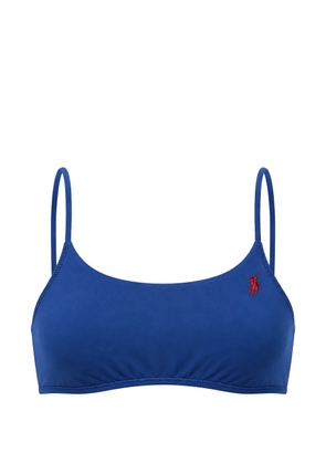Polo Ralph Lauren logo-embroidered bikini top - Blue
