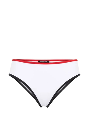 Roberto Cavalli logo-print bikini briefs - White