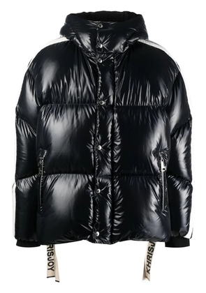 Khrisjoy Puff Track striped down-filled jacket - Black