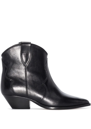 ISABEL MARANT polished-finish pointed-toe boots - Black
