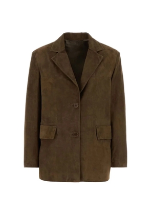 Santoro suede notched-lapels jacket - Brown