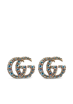 Gucci Double G crystal-embellished earrings - Gold
