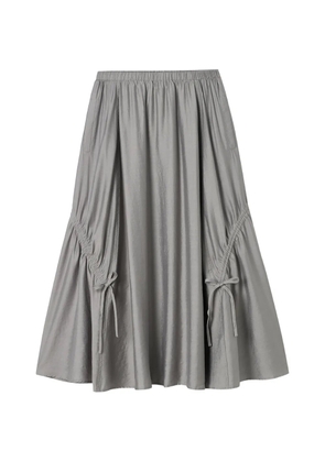 tout a coup ruched drawstring midi skirt - Grey
