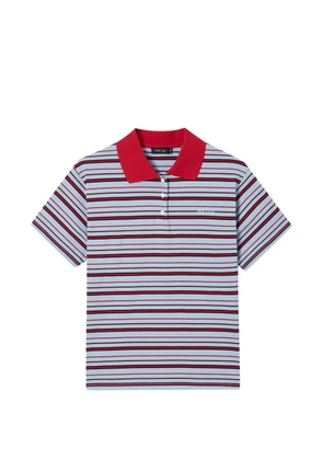 tout a coup striped short-sleeve polo shirt - Blue