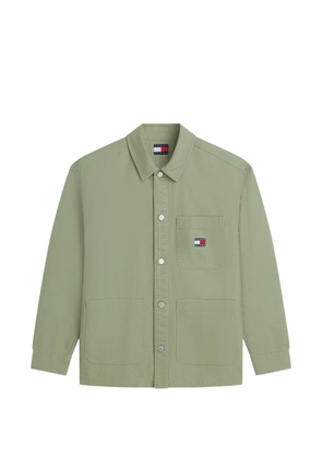 Tommy Hilfiger logo-patch chest-pocket shirt - Green