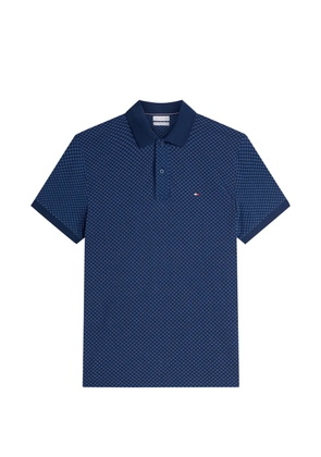 Tommy Hilfiger geometric-print short-sleeve polo shirt - Blue