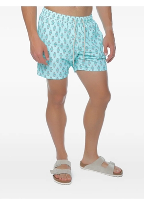 MC2 Saint Barth watch-print swim shorts - Blue