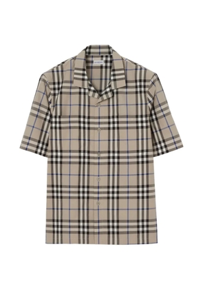 Burberry Check cotton poplin shirt - Neutrals