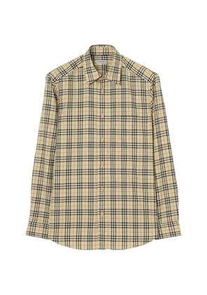 Burberry Check cotton shirt - Neutrals