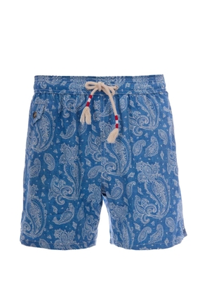 MC2 Saint Barth paisley-print drawstring swim shorts - Blue