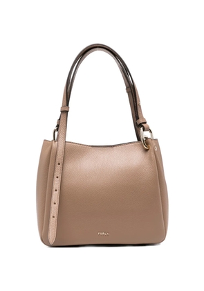 Furla Nuvola leather tote bag - Neutrals