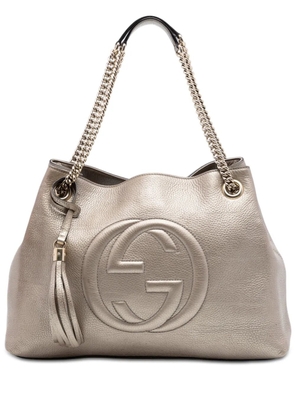 Gucci Pre-Owned 2016-2026 Medium Metallic Calfskin Soho Chain tote bag - Gold