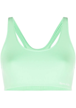 Sporty & Rich scoop-neck sports bra - Green