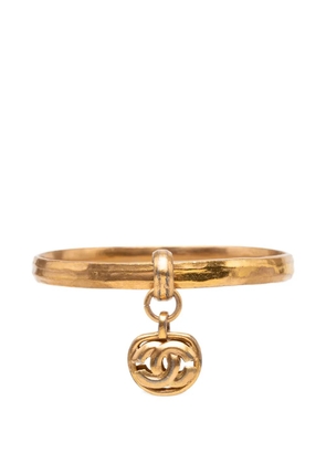 CHANEL Pre-Owned 1996 Gold Plated CC Charm Bangle costume bracelet