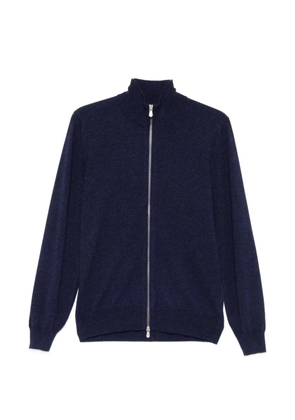 Brunello Cucinelli zip-up high-neck cardigan - Blue