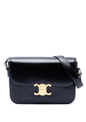 Celine Pre-Owned 2020 Classique Shiny Calfskin Triomphe crossbody bag - Black
