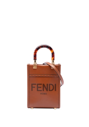 Fendi Pre-Owned 2010-2026 Mini Leather Sunshine Shopper Tote satchel - Brown