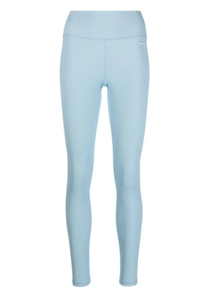 Sporty & Rich Serif logo-patch ribbed leggings - Blue