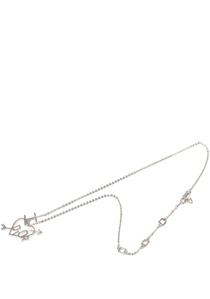 Christian Dior Pre-Owned 20th Century Brass I Love Dior Pendant Necklace costume necklace - Silver