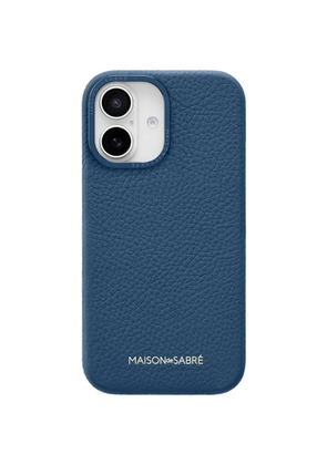 MAISON de SABRÉ iPhone 16 DriTan pebbled leather phone case - Blue