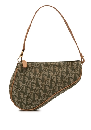 Christian Dior Pre-Owned 2001 Mini Diorissimo Canvas Saddle Pochette shoulder bag - Green