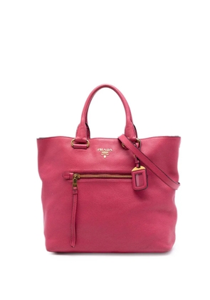 Prada Pre-Owned 2010-2026 Vitello Daino Open Convertible Tote satchel - Pink