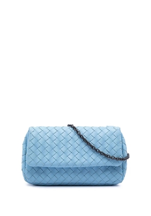 Bottega Veneta Pre-Owned 2012-2026 Mini Nappa Intrecciato Expandable Chain Flap crossbody bag - Blue