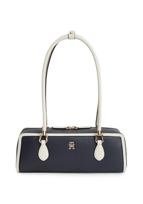 Tommy Hilfiger logo-plaque piping-detail shoulder bag - Blue