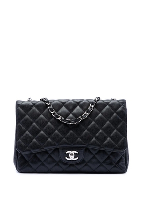 CHANEL Pre-Owned 2008-2009 Jumbo Classic Caviar Single Flap shoulder bag - Black