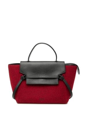 Celine Pre-Owned 2016 Mini Felt and Calfskin Belt satchel - Red