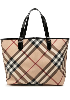 Burberry Pre-Owned 2000-2017 Supernova Check Coated Canvas tote bag - Neutrals