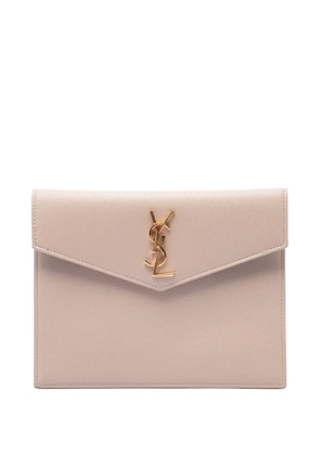 Saint Laurent Pre-Owned 2021 Baby Grain De Poudre Uptown Pouch clutch bag - Neutrals