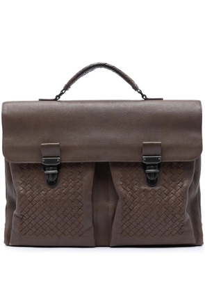 Bottega Veneta Pre-Owned 2012-2026 Intrecciato Trimmed Nappa business bag - Brown