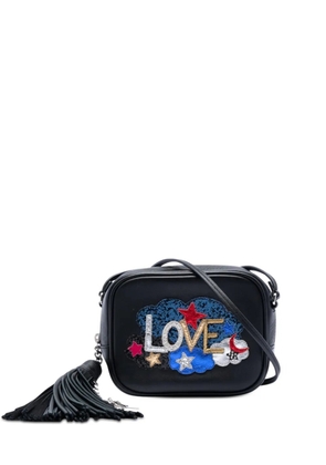 Saint Laurent Pre-Owned 2016 Mini Embroidered Nappa Love Blogger Camera Bag crossbody bag - Black