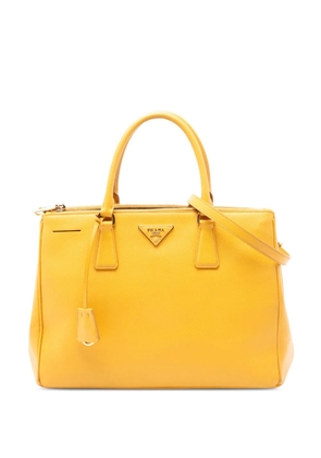 Prada Pre-Owned 2010-2026 Medium Saffiano Lux Galleria Double Zip satchel - Yellow