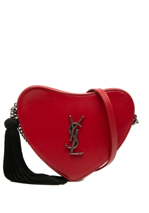 Saint Laurent Pre-Owned 2018 Calfskin Monogram Sac Coeur Tassel crossbody bag - Red